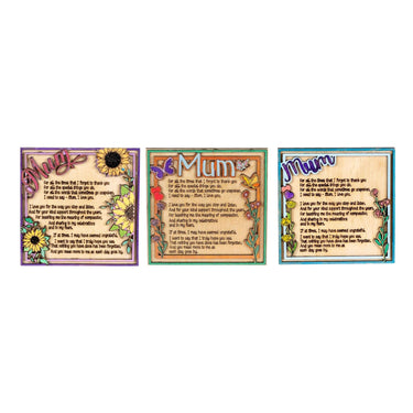 3D Mum Plaques - Unicorn Fart Productions